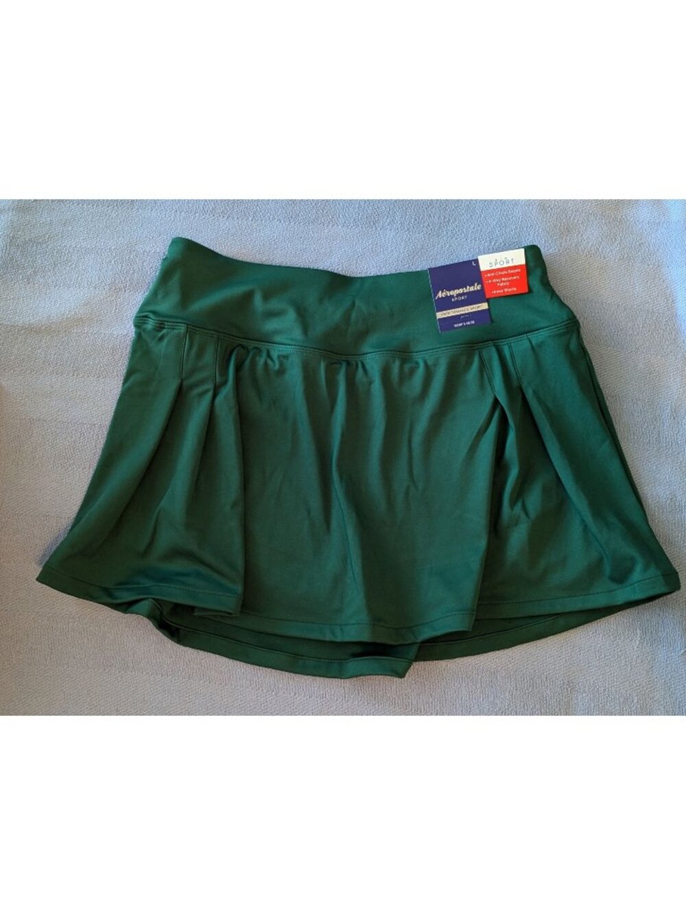 Aeropostale Sport Womens Green Performance Skort With Inner Shorts L